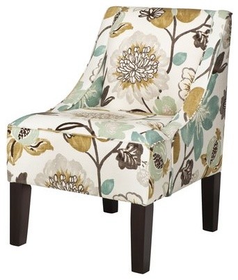 Hudson Upholstered Accent Chair, Georgeous Pearl