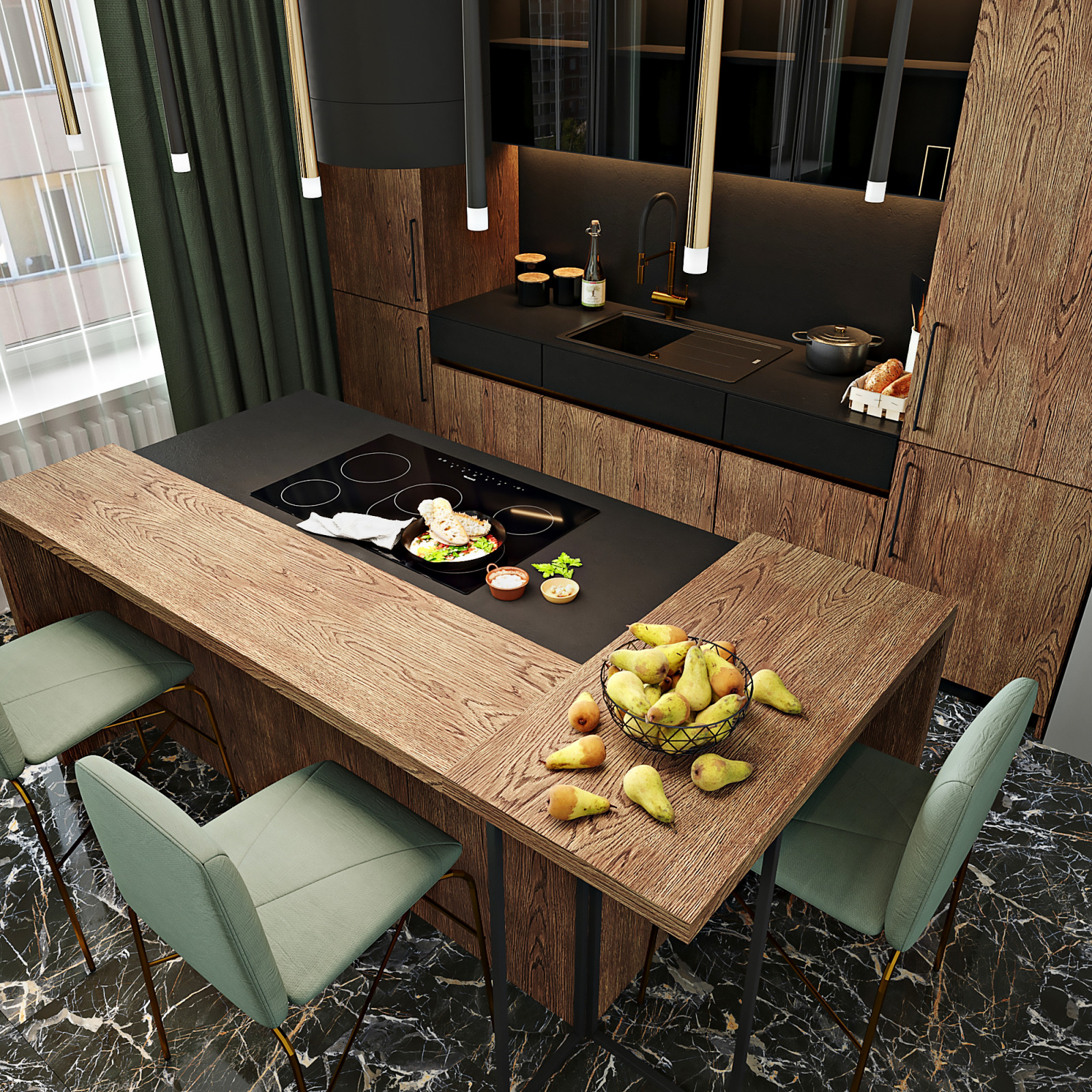 Современный дизайн квартиры-студии