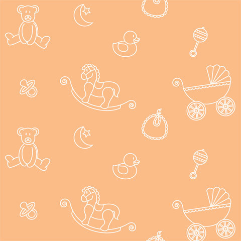 Nursery Icons Peach Shelf Paper Drawer Liner 120x12 Laminated Vinyl Nursery Icons Peach Shelf Paper Drawer Liner 120x12 Laminated Vinyl