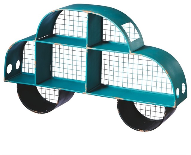 MidwestCBK Car Wall Cubby, Turquoise Toy Organizers Houzz