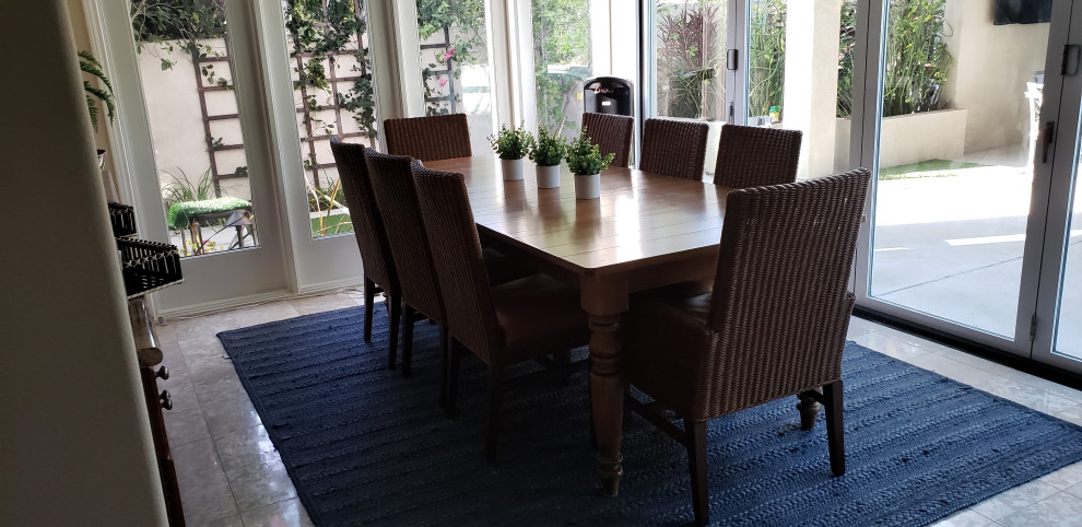 Transitional dining room photo in Orange County