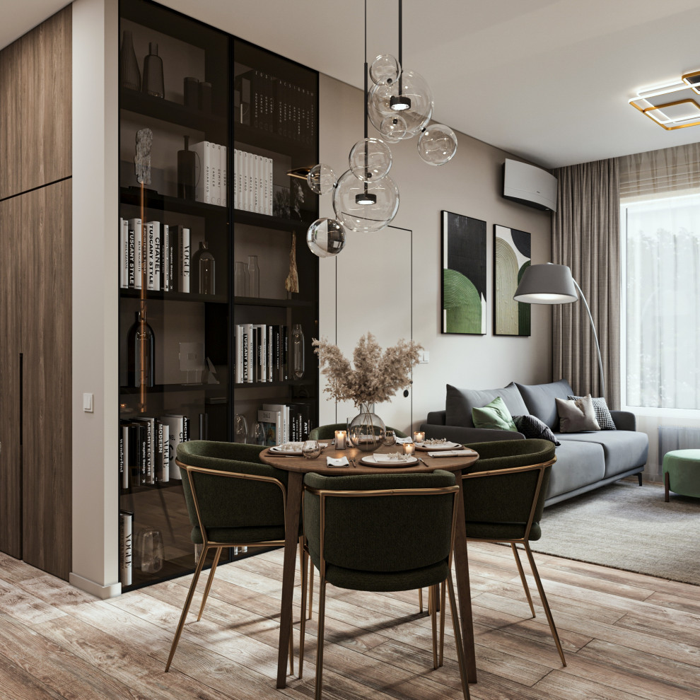 ЖК Nagatino i-Land. Кухня-гостиная 20м2