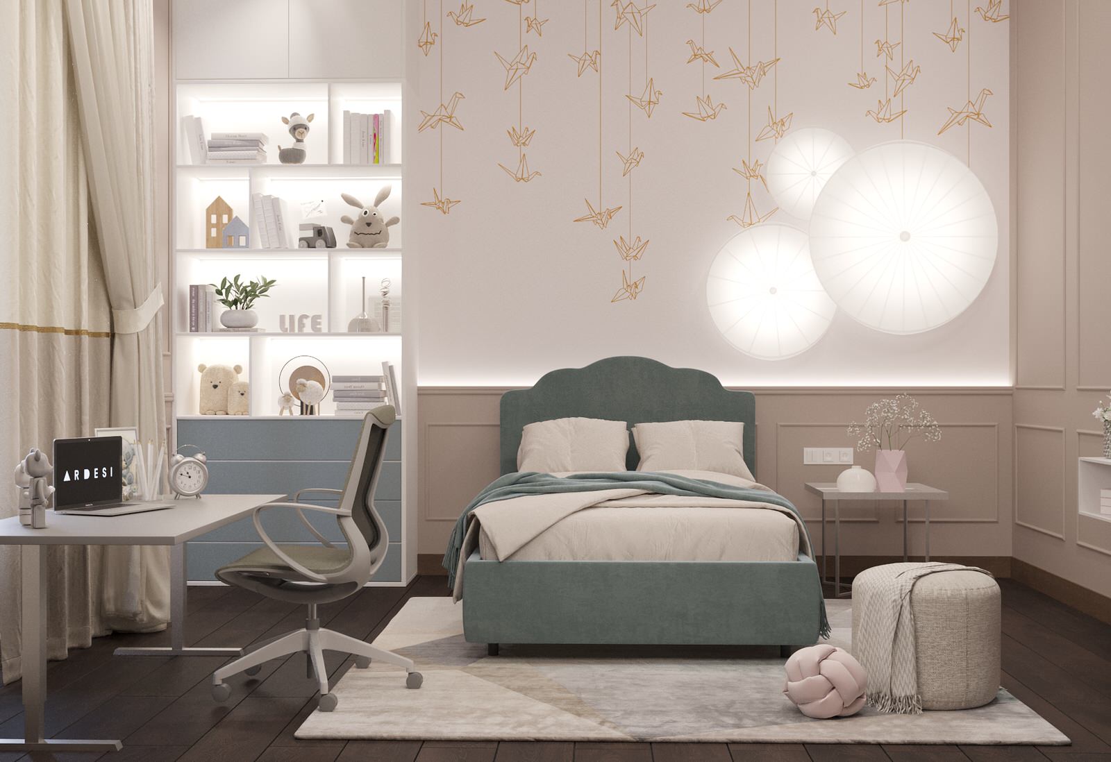 Интерьер двухэтажного загородного дома