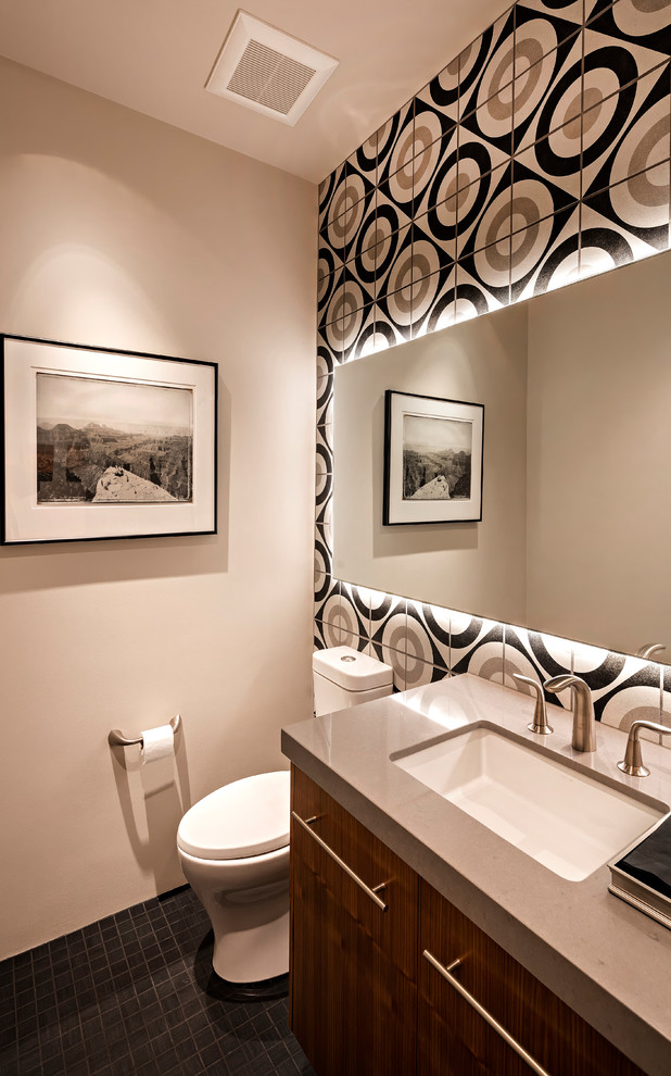 This is an example of a modern powder room in Phoenix.