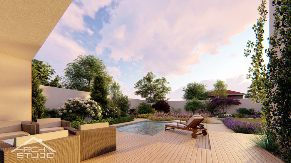 Проект дома с ландшафтным дизайном участка в Севастополе