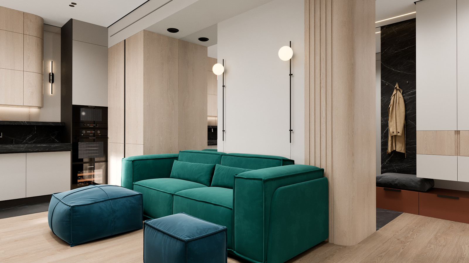 Дизайн-проект квартиры жк "Сидней сити", 92,8 кв.м, 2023 год