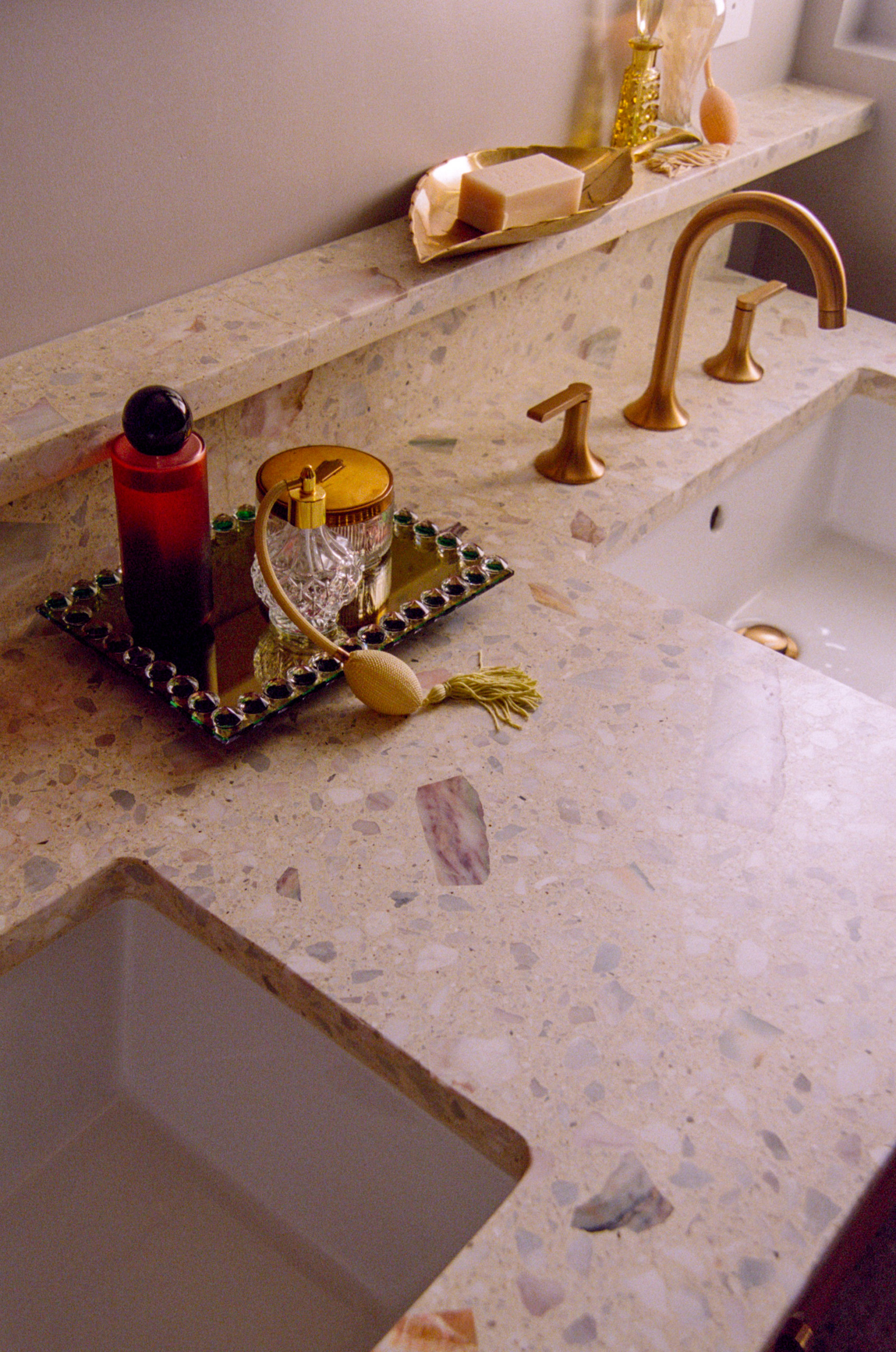 Mid-Century Glam Bathrooms