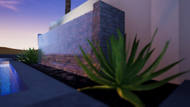Modern Lakefront Oasis modern-garden
