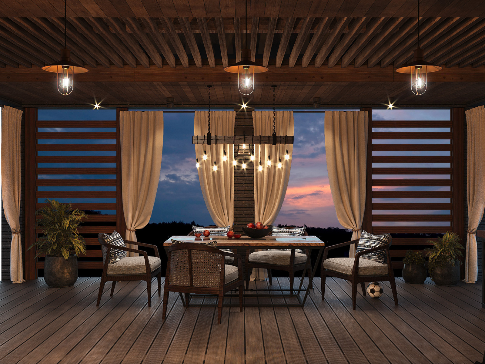 Беседка на придомовой территории для фаната ФК ЦСКА. Поселок Марково-Курсаково