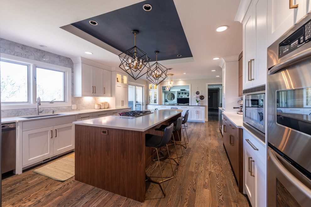 Kitchen - transitional kitchen idea in Denver