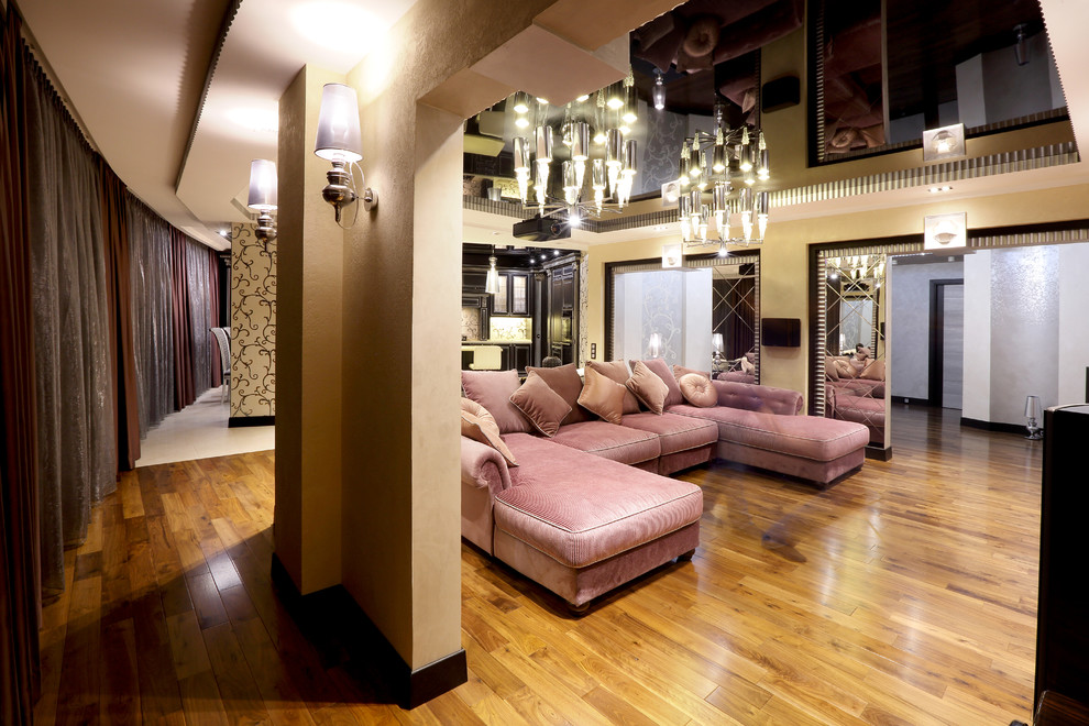 Гостиная-кухня-столовая