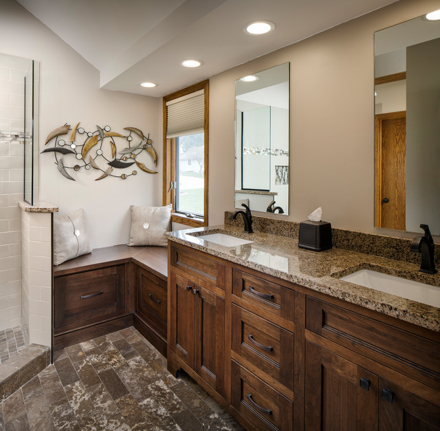 Bath Retreat Craftsman Bathroom Omaha By Cabinet Factory