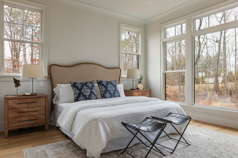 Transitional bedroom photo in Raleigh