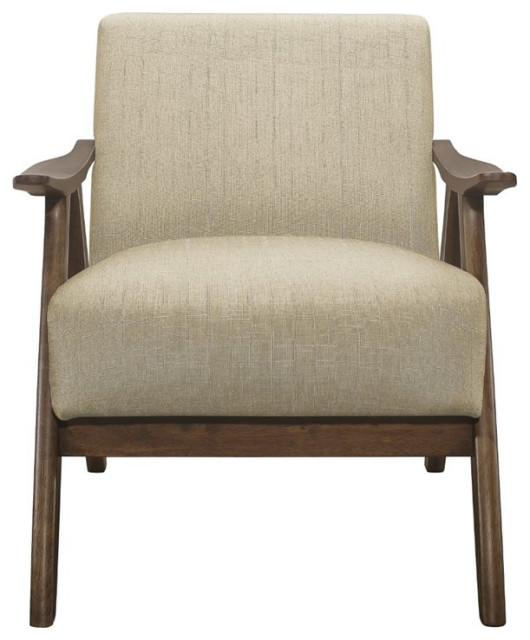 Lexicon Elle Accent Chair with Arm Rest in Light Brown