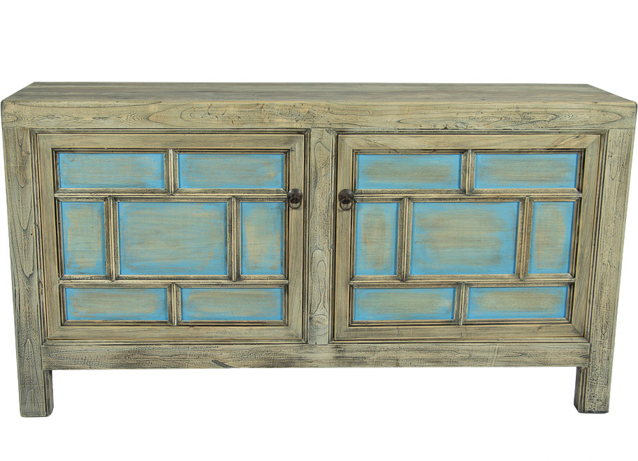 Blue Grid 2Door Sideboard Asian Buffets And Sideboards by Redd