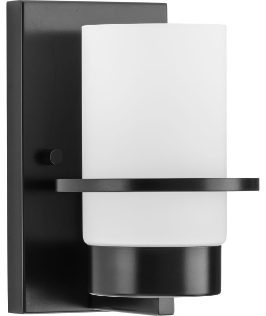 Reiss Collection OneLight Modern Farmhouse Matte Black Vanity Light