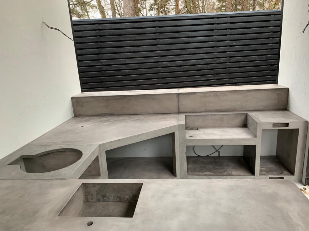 Кухонная мебель из бетона