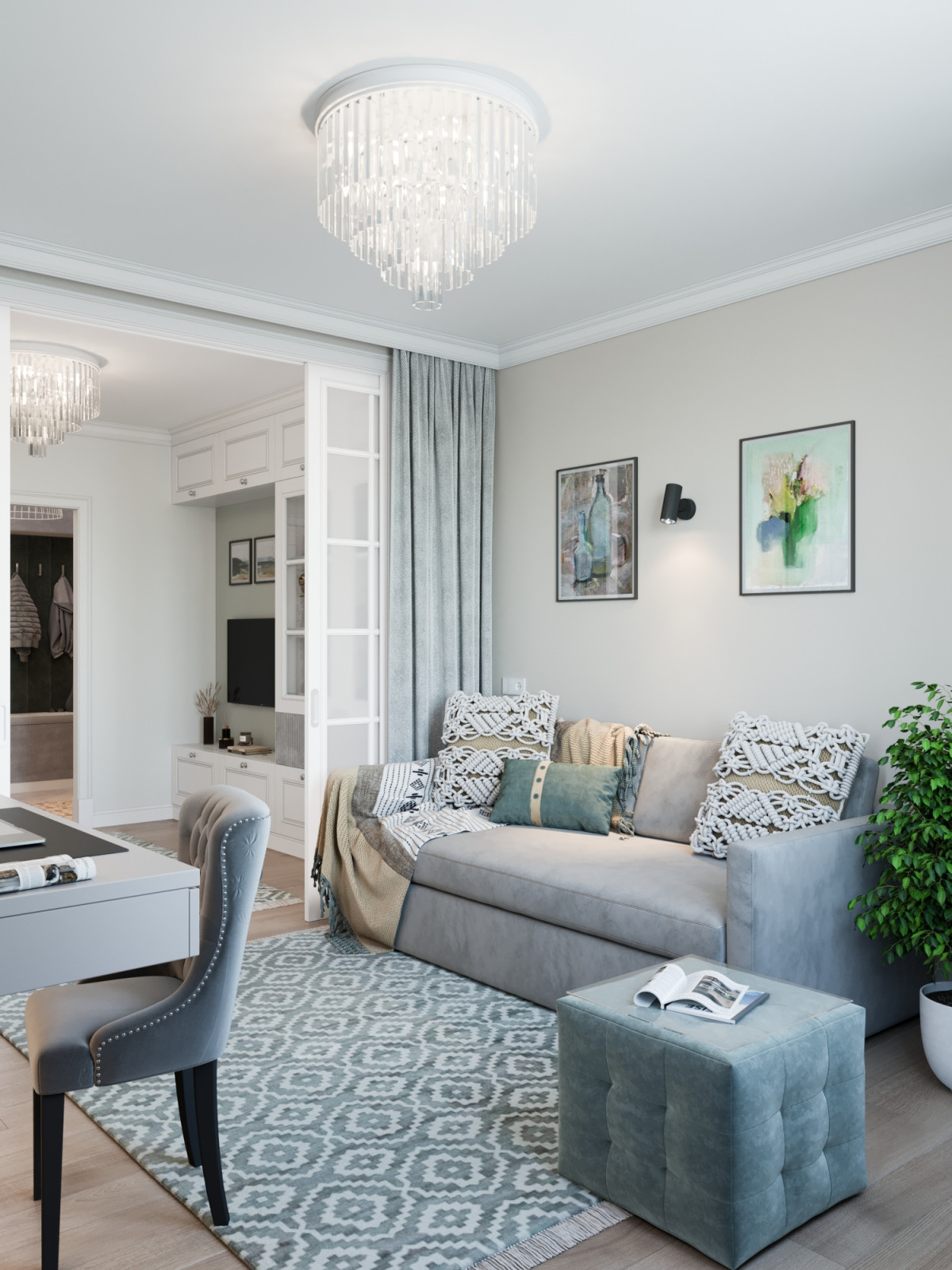 Интерьер квартиры на Туристской ул. - "Springflat" (57,8 кв.м.)