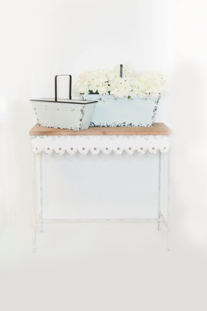 Scalloped Edge Entryway Console Table - French Country - Console Tables - by clickhere2shop | Houzz