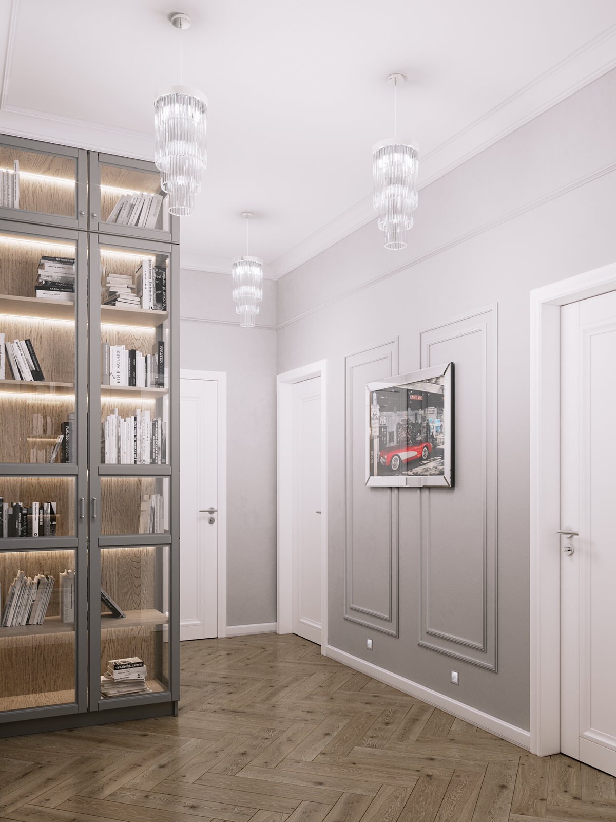 Трехкомнатная квартира в классическом европейском стиле