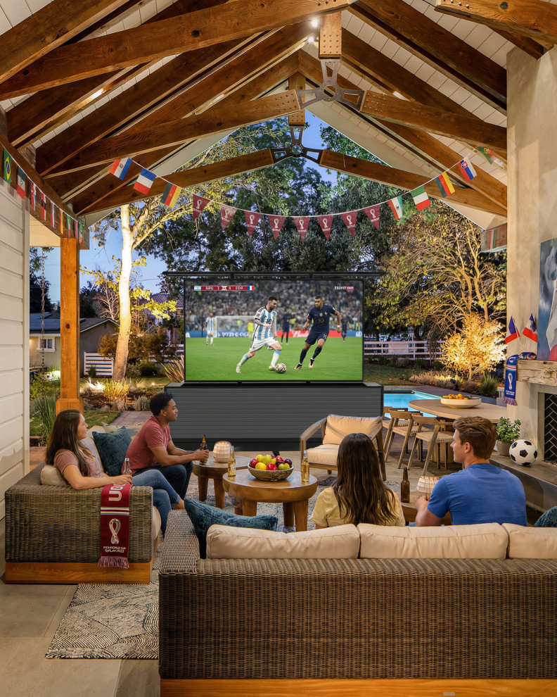 Backyard Movie Nights Start With This Lift TV Cabinet