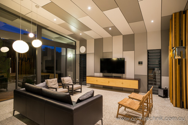 Beecroft House modern-vardagsrum