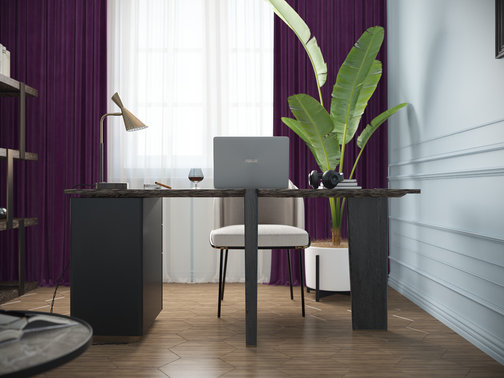 ЖК «Донской Олимп». Дизайн кабинета в парижском стиле