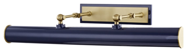 Mitzi Holly 3-LT Picture-LT With Plug HL263203-AGB/NVY - Aged Brass & Navy