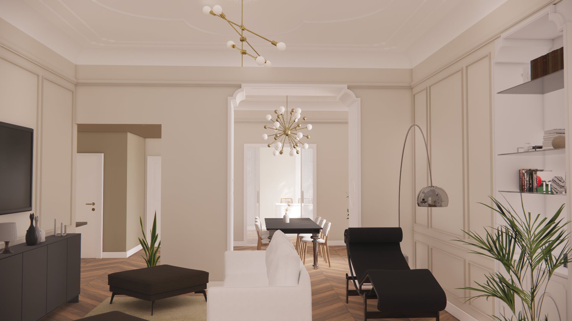 CORSO PLEBISCITI | in corso - render soggiorno
