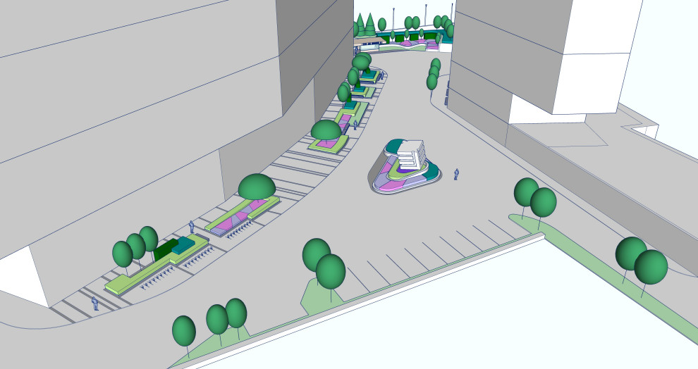 Эскизный дизайн-проект благоустройства территории производственно-складского ком