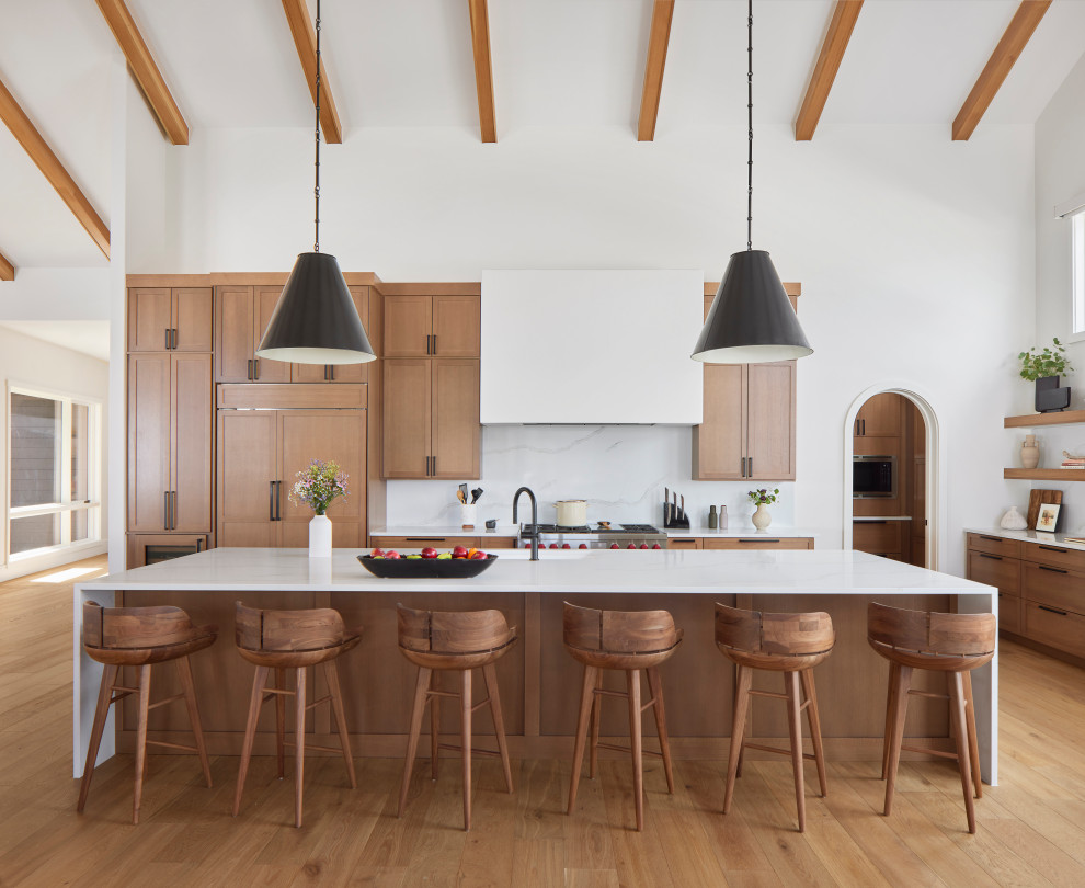Example of a mountain style kitchen design in Denver