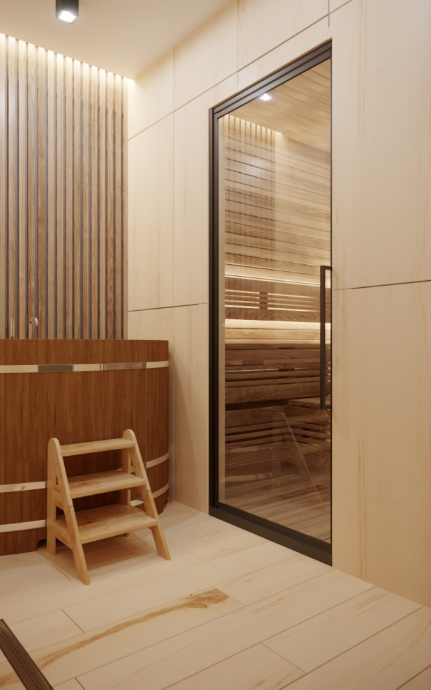 Сауна. Дизайн-проект коттеджа в Московской области