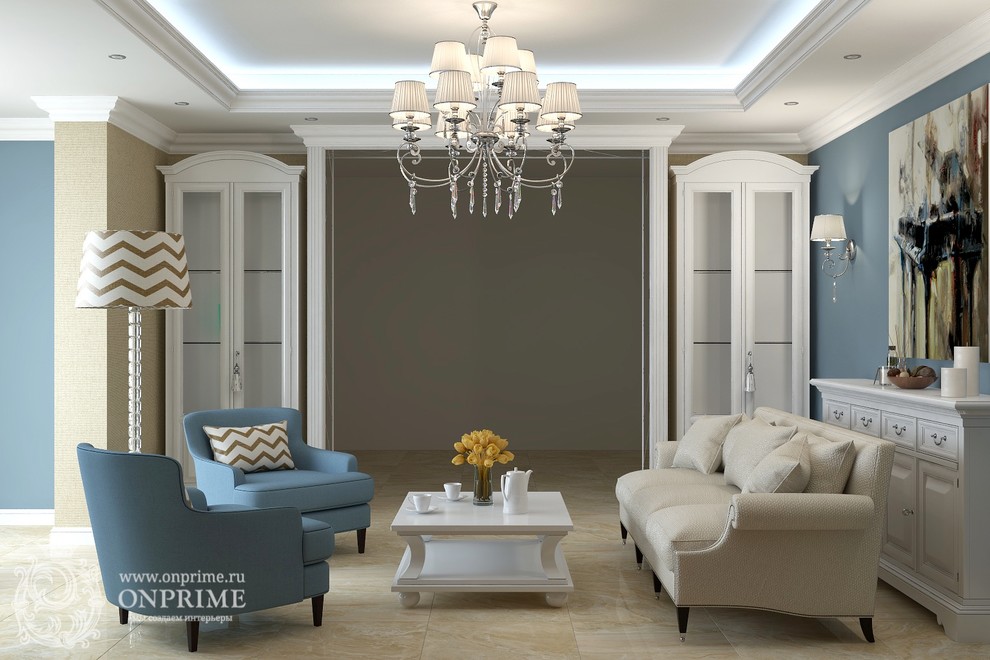 Гостинная в коттедже в Лен. Области