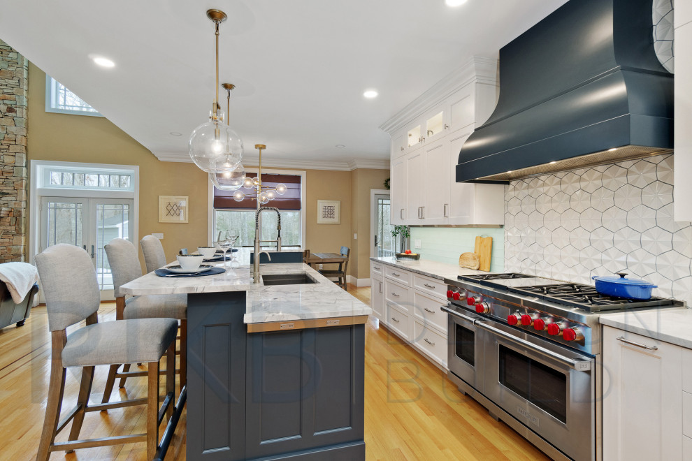 Inspiration for a transitional kitchen remodel in Providence