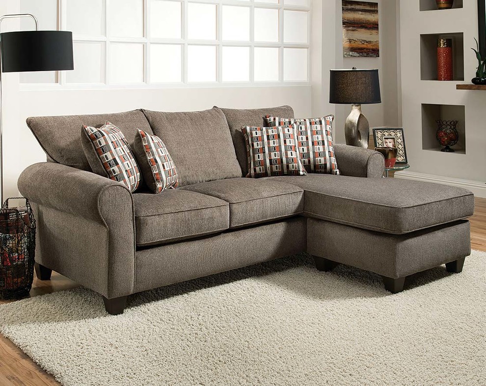Mickey Slate Two Piece Sectional Sofa Traditional Living Room