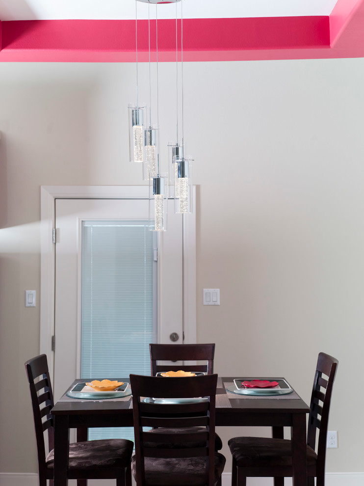 Transitional dining room photo in Austin