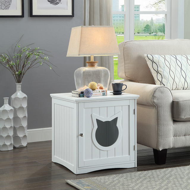 Cat House Side Table, Nightstand Pet 