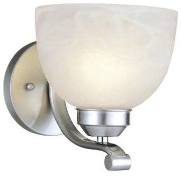 Minka Lavery 5421-84-PL Paradox 1 Light Fluorescent Bath in Brushed Nickel with