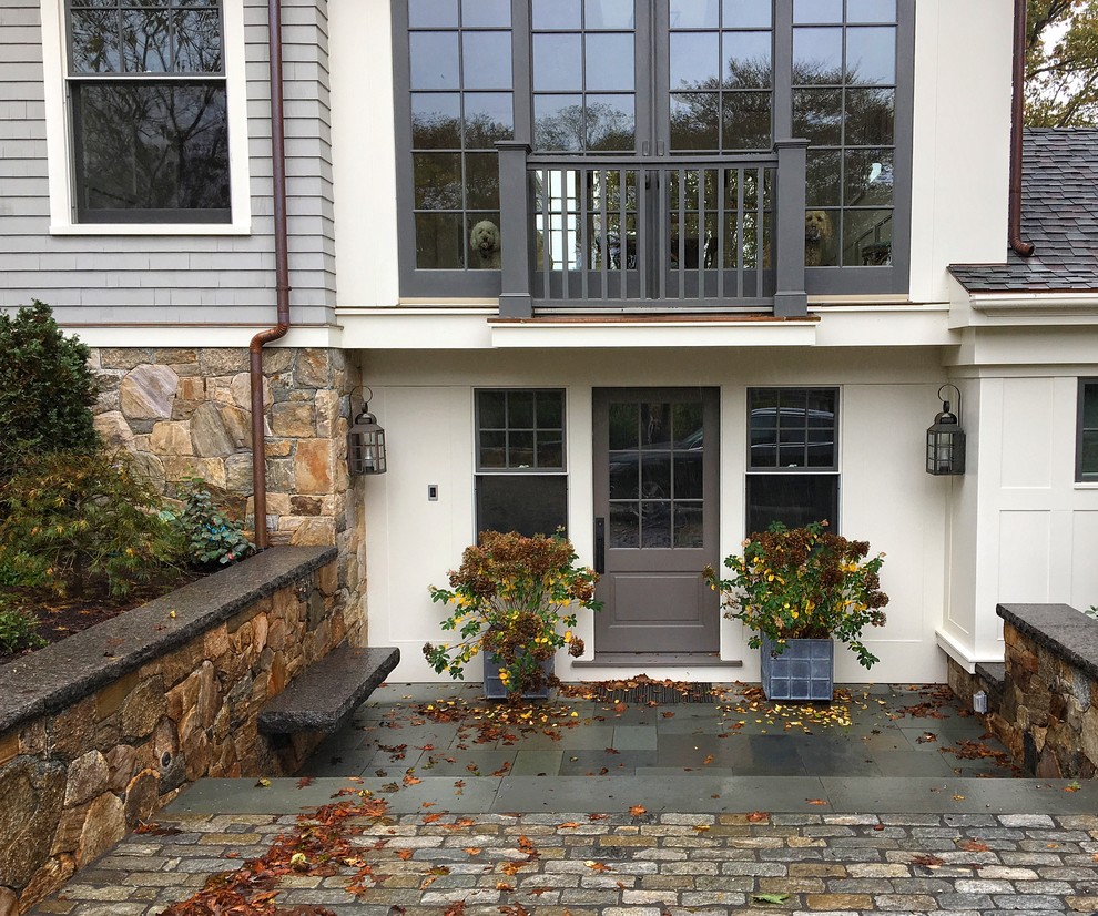 Inspiration for a transitional home design remodel in Boston
