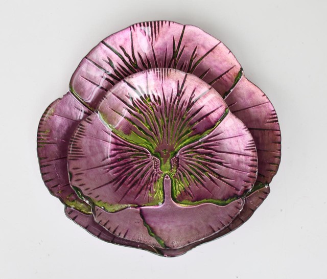 Pansy Side Plate Purple and Green
