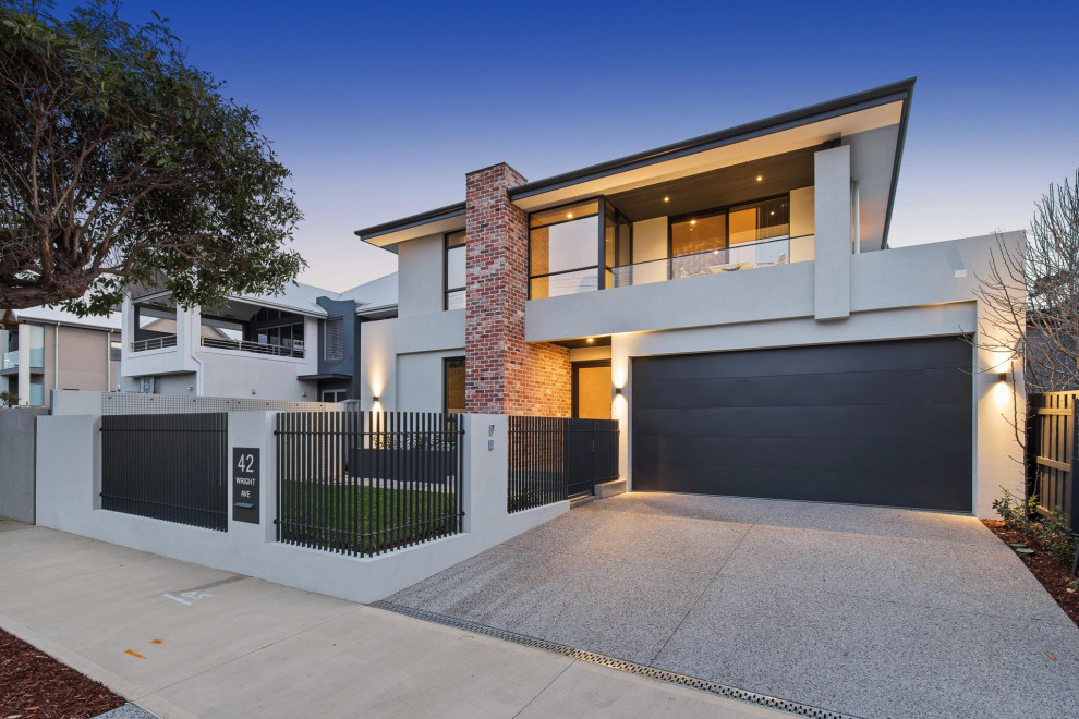 Design ideas for a contemporary exterior in Perth.