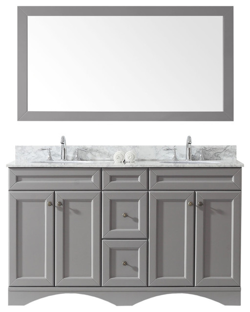 Talisa 60 Double Vanity Transitional Bathroom Vanities And