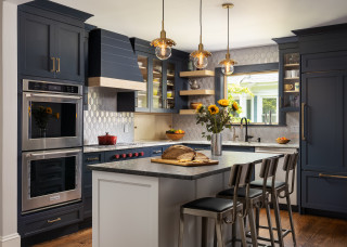 Navy Blue Bathroom Cabinets - Photos & Ideas