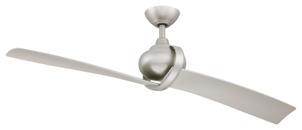 54 in Modern Ceiling Fan with Remote Control, Silver