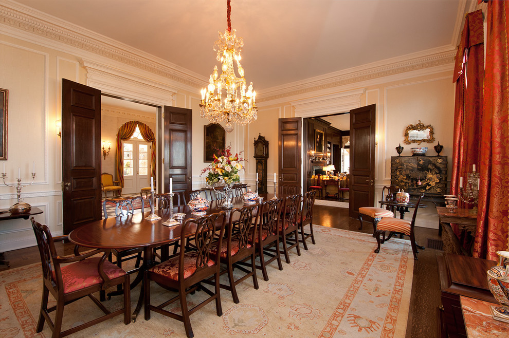 This is an example of an expansive traditional dining room in Louisville.