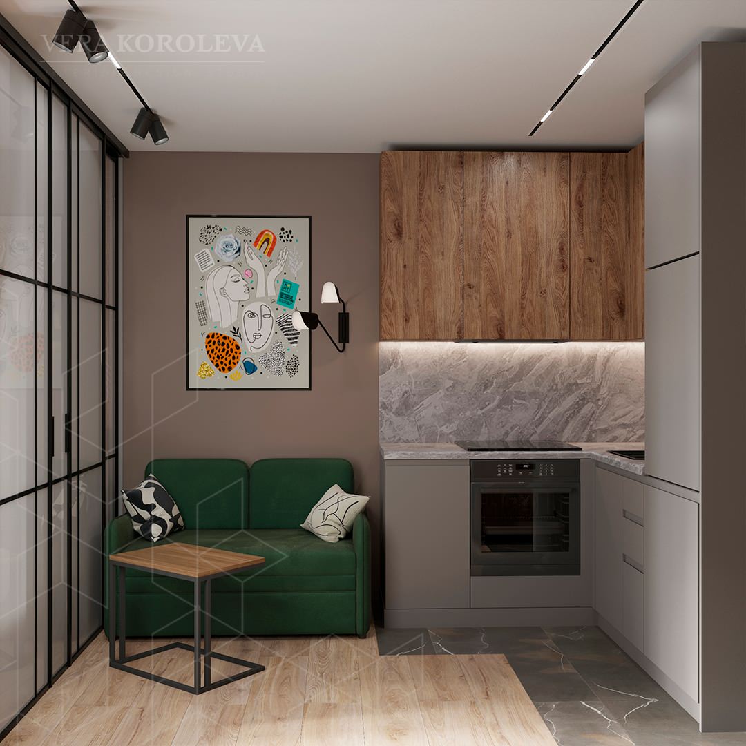 Дизайн-проект квартиры-студии в Подмосковье