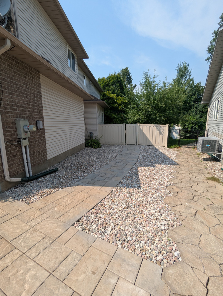 Interlock and River Rock Pathway