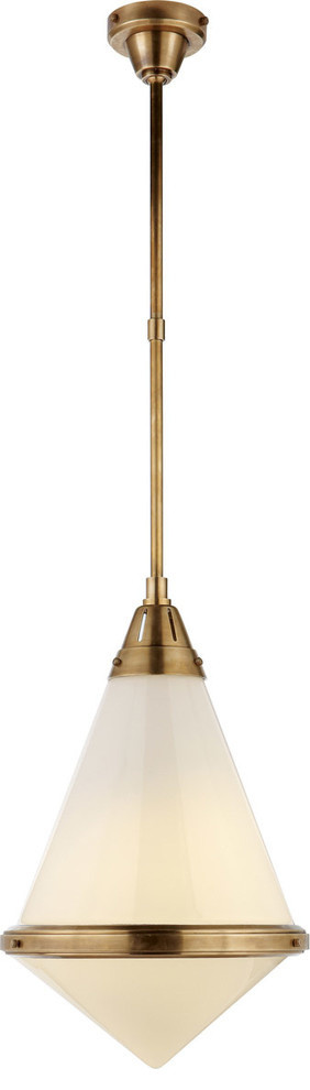 Thomas O'Brien Gale 1 Light Pendant in Hand-Rubbed Antique Brass