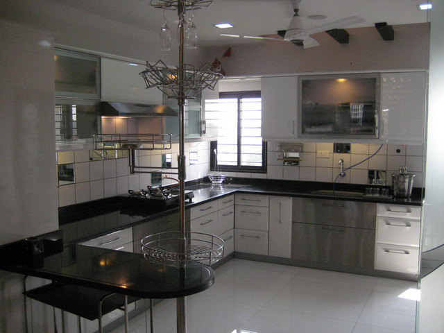 Indian kitchen with a modern touch