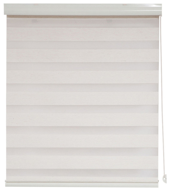 Off White-Zebra Sheer Striped Roller Blind/Shade - Contemporary ...